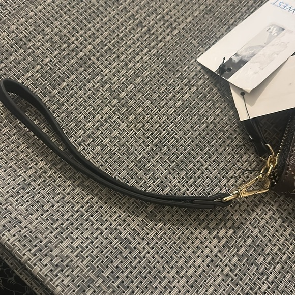 Brown Patterned Wallet with Wrist Strap - Picture 5 of 6